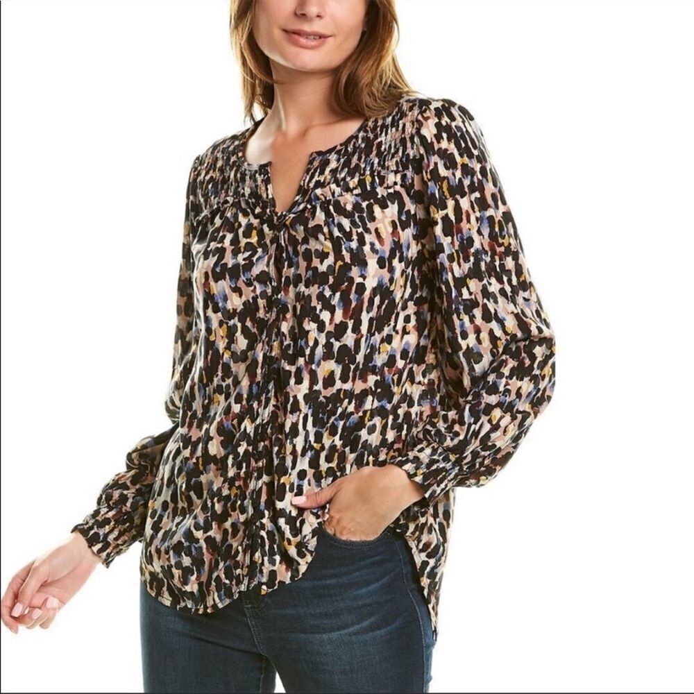 Beachlunchlounge Piper Ecovero Top Multicolored Abstract Blouse D35